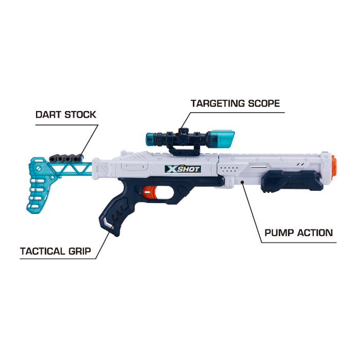 X-SHOT HAWK EYE FOAM DART GUN WITH 16 DARTS | Toys R Us Online