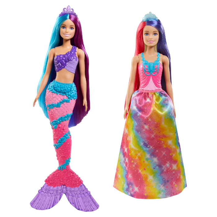 Dreamtopia Doll with Extra-Long Two-Tone Fantasy Hair and Styling  Accessories Assortment